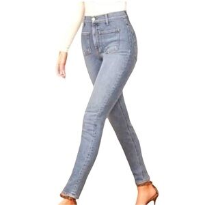 Reformation Jeans High And Skinny Crop Medium Wash Woman’s Sz 31